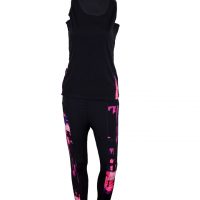 Tights and Top-Black & Pink