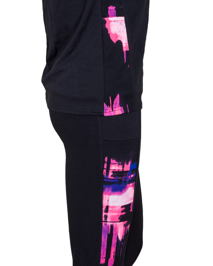 Tights and Top-Black & Pink Tights and Top-Black & Pink